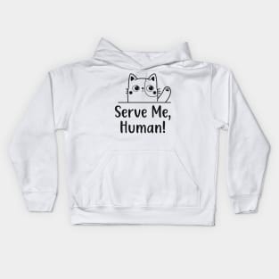 Cat Human Servant Funny Cats Motif Kids Hoodie